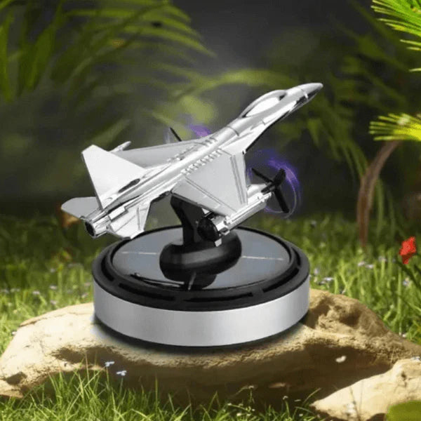 Car Dashboard Solar Air Freshener Aeroplane with Refill Perfume