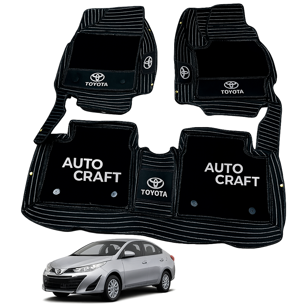 Toyota Yaris 10D Floor Mats | 3 Pcs | Yaris Best Floor Mats | Yaris 10D Floor