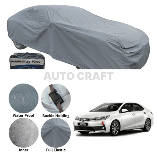 Toyota Corolla Anti Scratch Water Resistant PVC Cotton Top Cover | Model 2014 - 2024