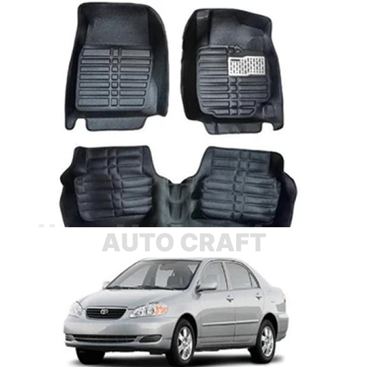 Toyota Corolla 5D Floor Mats | 3 Pcs | Model 2003-2008 | Corolla Best Floor Mats | Corolla 5D Floor