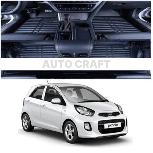 KIA Picanto 5D Floor Mats | 3 Pcs | Picanto Best Floor Mats | Picanto 5D Floor