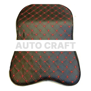 Universal Imported Leather Neck Rest Head Rest Cushion | Red Stitching