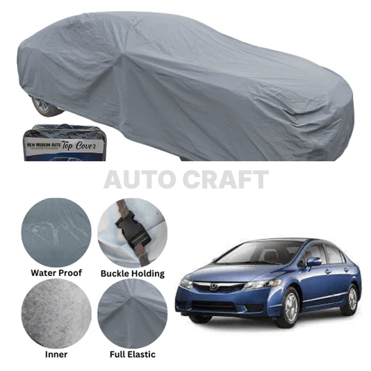 Honda Civic Anti Scratch Water Resistant PVC Cotton Top Cover | Model 2006 - 2012