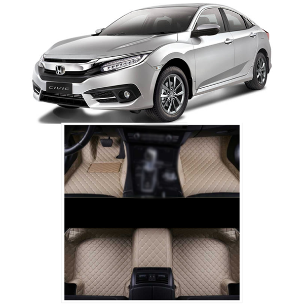 Honda Civic 7D Car Floor Mat Beige 2016-2021