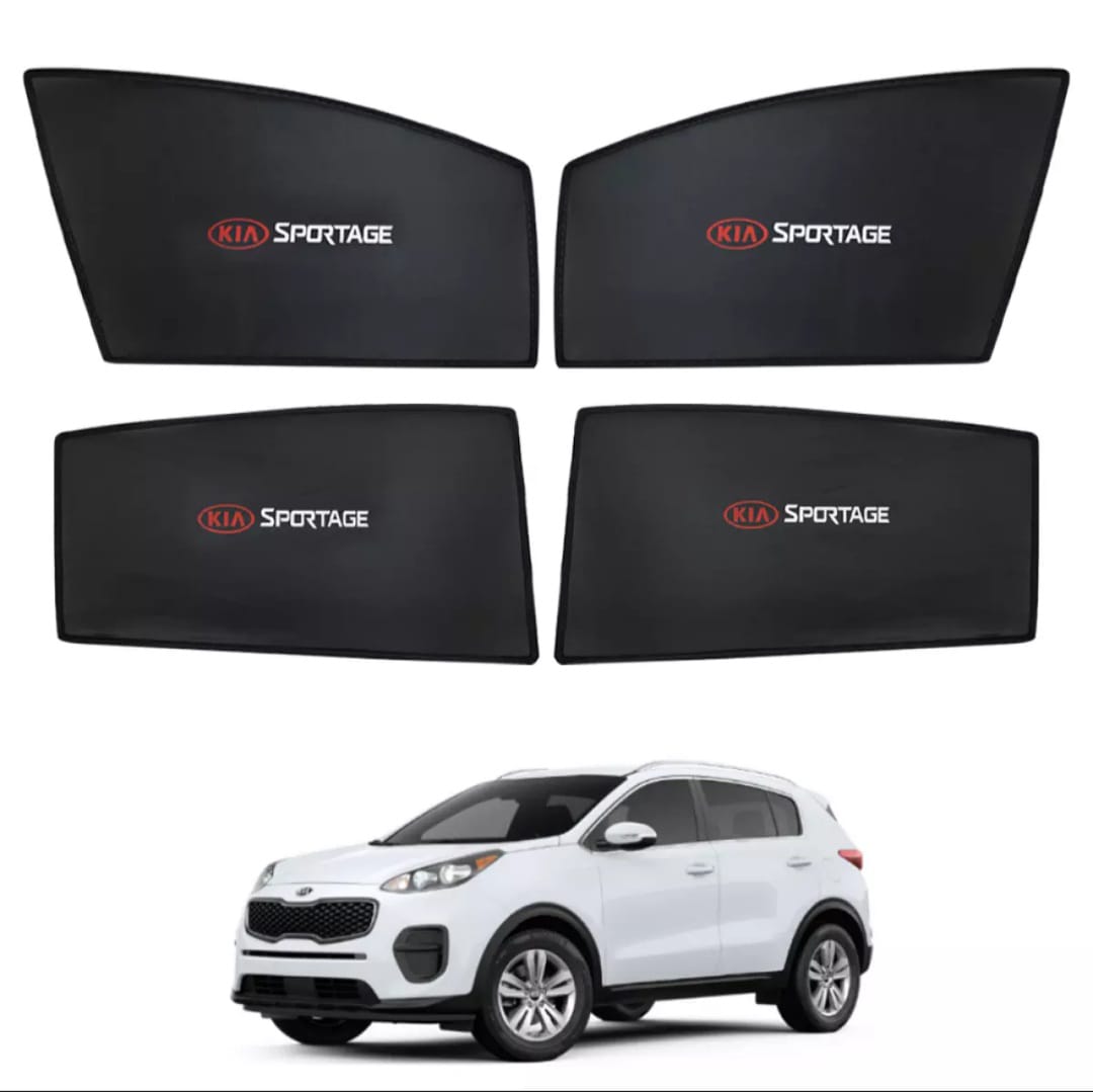 KIA Sportage Sun Shades With Logo - 4 Pcs