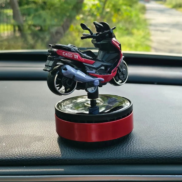 Car Dashboard Solar Air Freshener Scooty with Refill Perfume