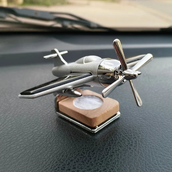 Car Dashboard Solar Air Freshener Aeroplane with Refill Perfume