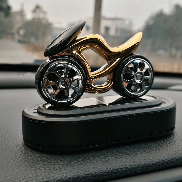 Car Dashboard Solar Air Freshener Motorcycle with Refill Perfume