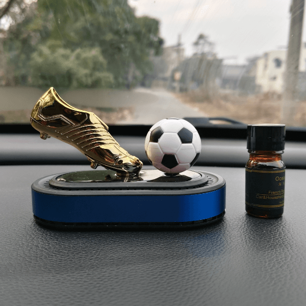 Car Dashboard Solar Air Freshener Soccer with Refill Perfume
