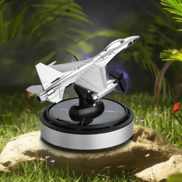 Car Dashboard Solar Air Freshener Aeroplane with Refill Perfume