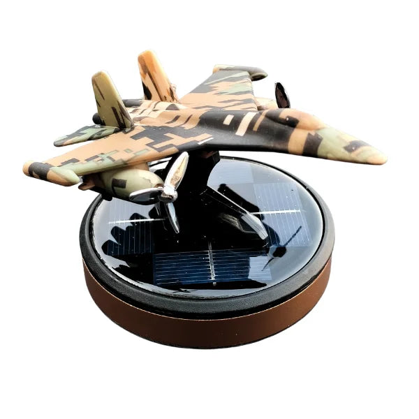 Car Dashboard Solar Air Freshener War Plane with Refill Perfume