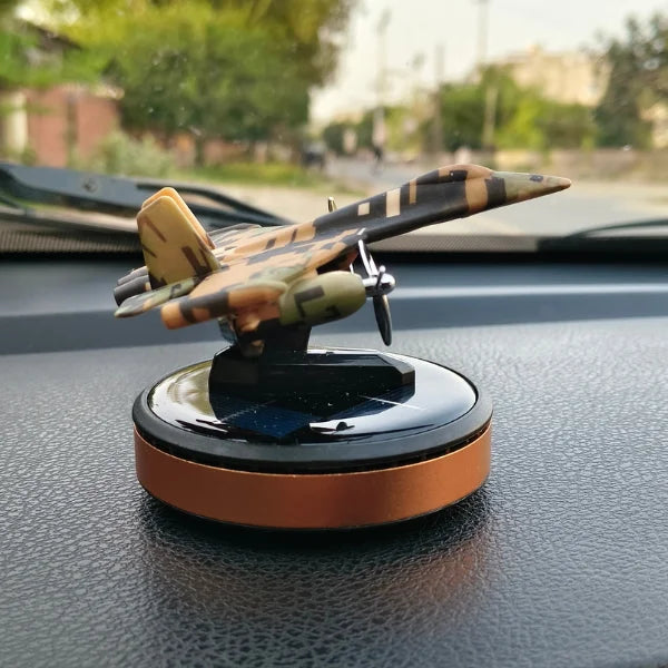 Car Dashboard Solar Air Freshener War Plane with Refill Perfume