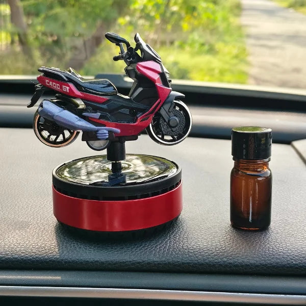 Car Dashboard Solar Air Freshener Scooty with Refill Perfume