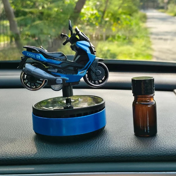 Car Dashboard Solar Air Freshener Scooty with Refill Perfume
