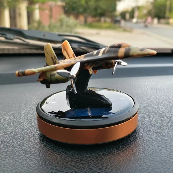 Car Dashboard Solar Air Freshener War Plane with Refill Perfume