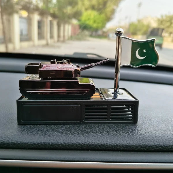 Car Dashboard Solar Air Freshener Tank with Refill Perfume