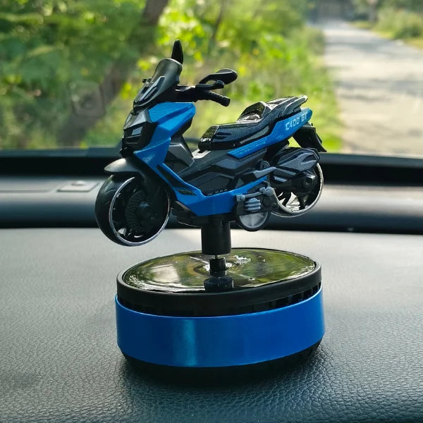 Car Dashboard Solar Air Freshener Scooty with Refill Perfume