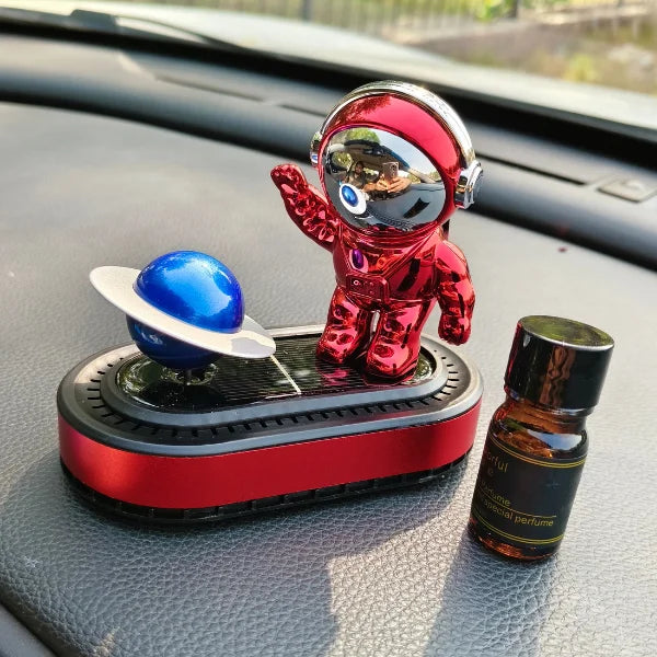 Car Dashboard Solar Air Freshener Astronaut with Refill Perfume