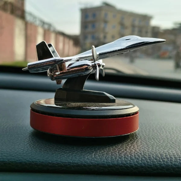 Car Dashboard Solar Air Freshener War Plane with Refill Perfume