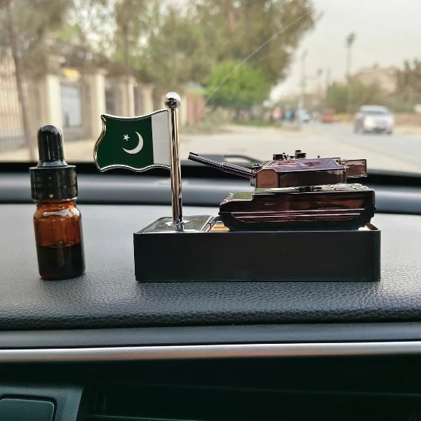 Car Dashboard Solar Air Freshener Tank with Refill Perfume