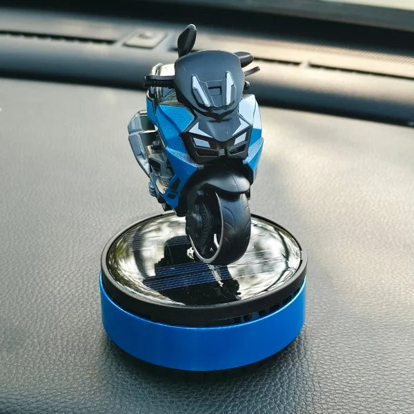 Car Dashboard Solar Air Freshener Scooty with Refill Perfume