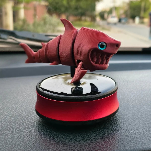 Car Dashboard Solar Air Freshener Shark with Refill Perfume