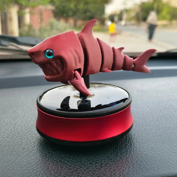 Car Dashboard Solar Air Freshener Shark with Refill Perfume