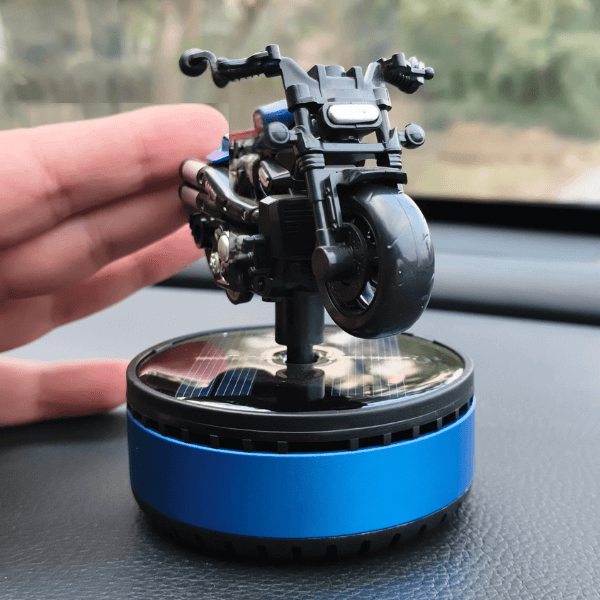 Car Dashboard Solar Air Freshener Harley Bike with Refill Perfume