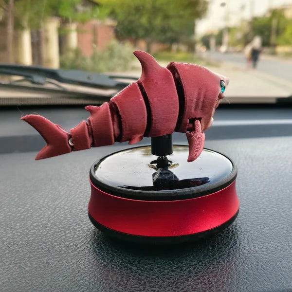 Car Dashboard Solar Air Freshener Shark with Refill Perfume