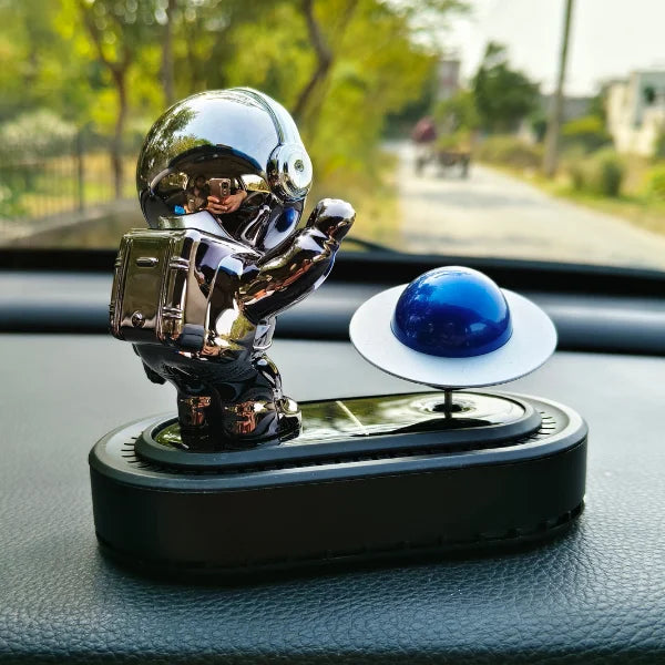 Car Dashboard Solar Air Freshener Astronaut with Refill Perfume