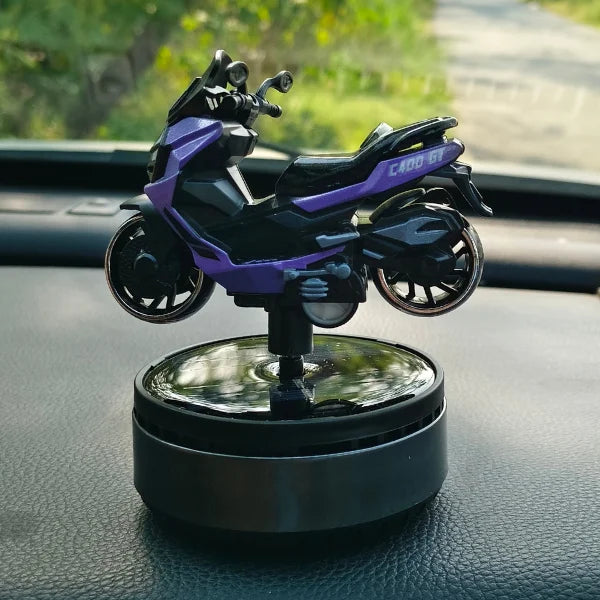 Car Dashboard Solar Air Freshener Scooty with Refill Perfume