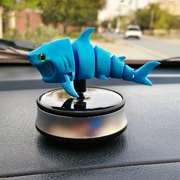 Car Dashboard Solar Air Freshener Shark with Refill Perfume