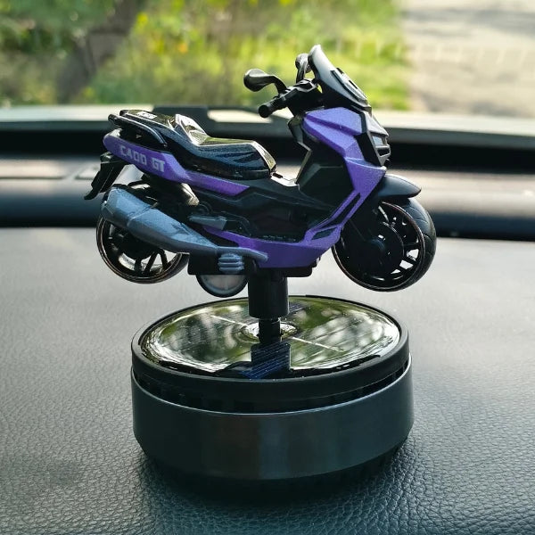 Car Dashboard Solar Air Freshener Scooty with Refill Perfume