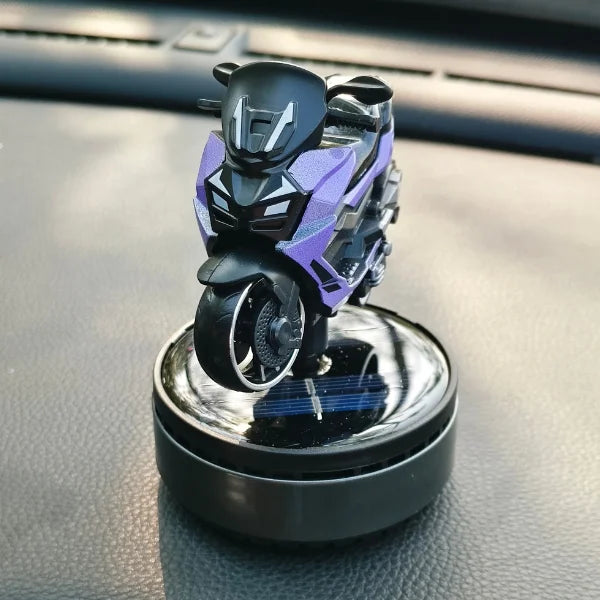 Car Dashboard Solar Air Freshener Scooty with Refill Perfume