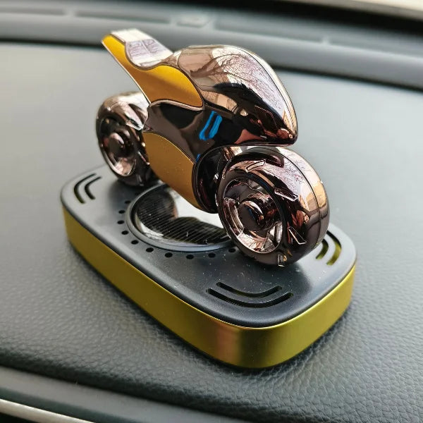 Car Dashboard Solar Air Freshener Heavy Bike with Refill Perfume