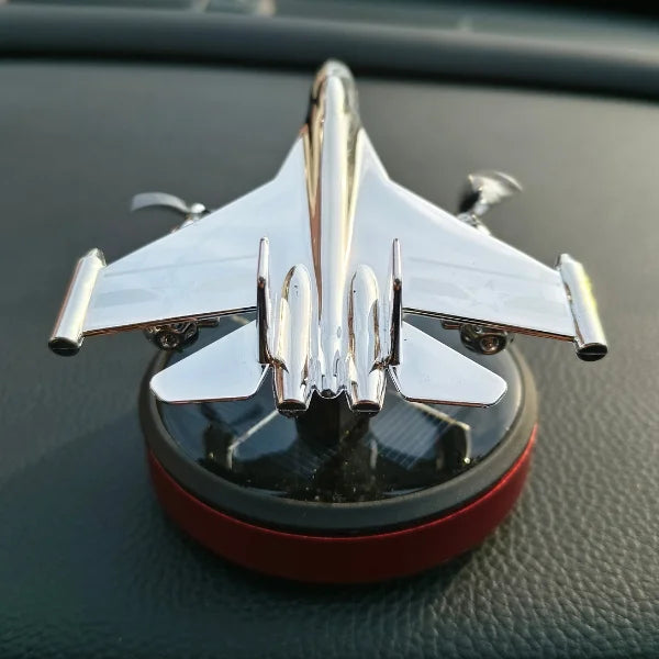 Car Dashboard Solar Air Freshener War Plane with Refill Perfume