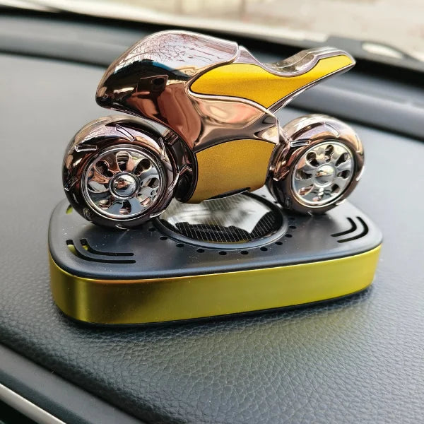 Car Dashboard Solar Air Freshener Heavy Bike with Refill Perfume