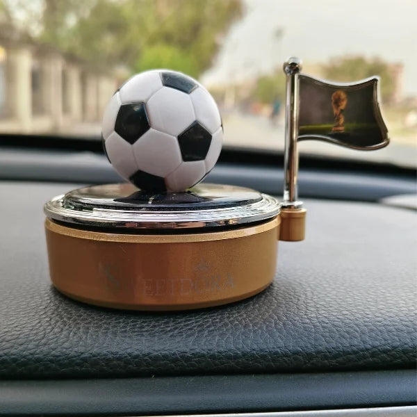 Car Dashboard Solar Air Freshener Football with Refill Perfume