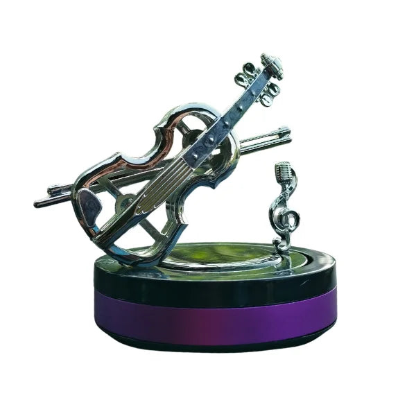 Car Dashboard Solar Air Freshener Guitar with Refill Perfume