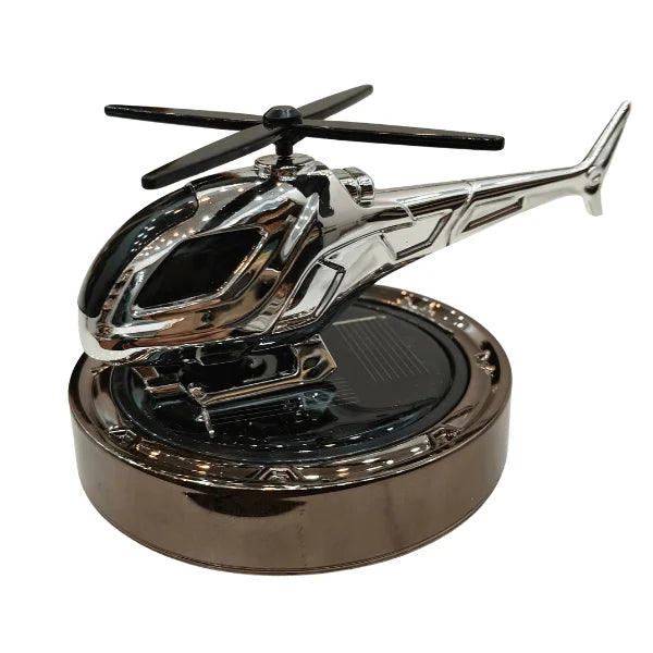 Car Dashboard Solar Air Freshener Helicopter with Refill Perfume