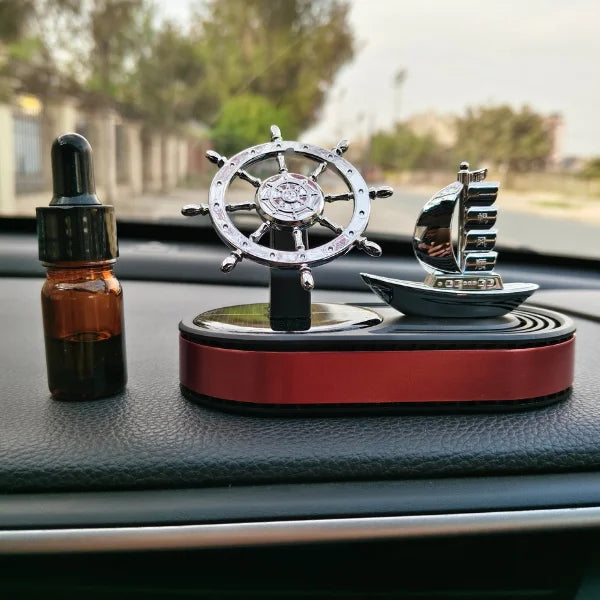 Car Dashboard Solar Air Freshener Ship with Refill Perfume