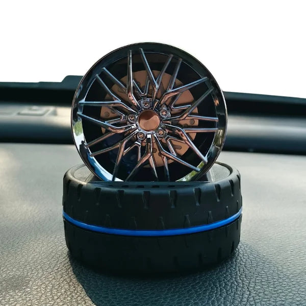Car Dashboard Solar Air Freshener Truck Wheel with Refill Perfume