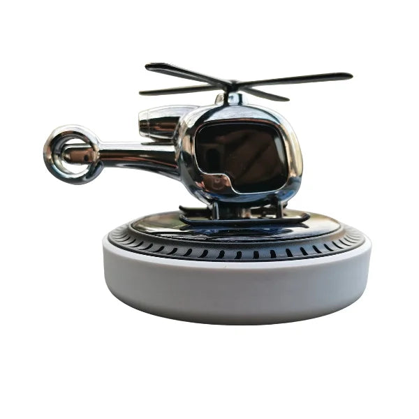 Car Dashboard Solar Air Freshener Helicopter with Refill Perfume