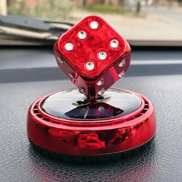 Car Dashboard Solar Air Freshener Dice with Refill Perfume