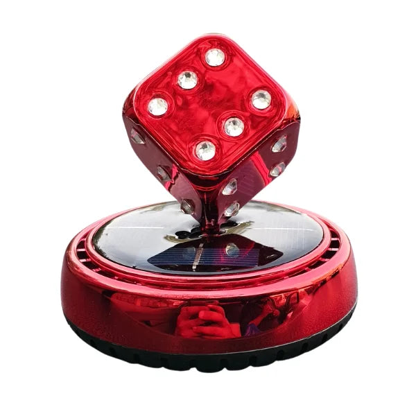 Car Dashboard Solar Air Freshener Dice with Refill Perfume