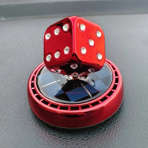 Car Dashboard Solar Air Freshener Dice with Refill Perfume