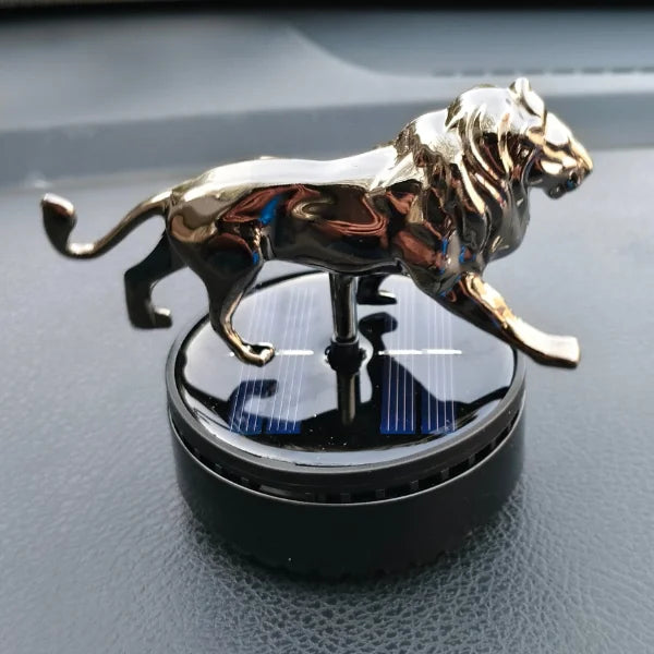 Car Dashboard Solar Air Freshener Lion with Refill Perfume