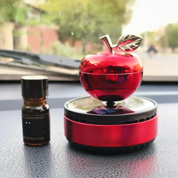 Car Dashboard Solar Air Freshener Apple with Refill Perfume