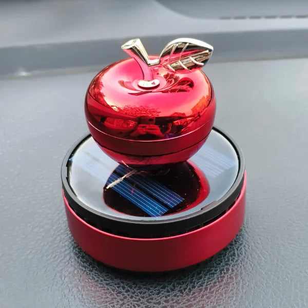 Car Dashboard Solar Air Freshener Apple with Refill Perfume