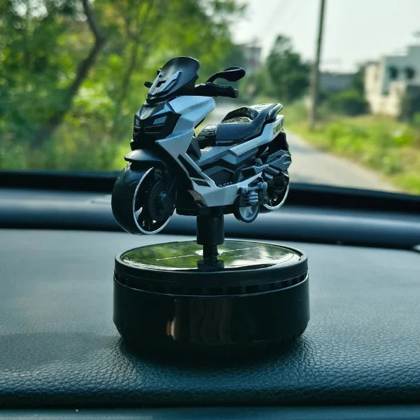 Car Dashboard Solar Air Freshener Scooty with Refill Perfume